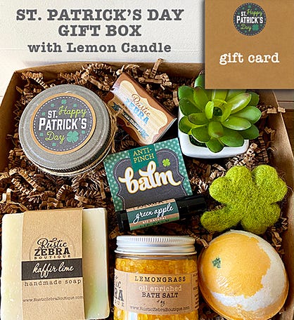 St Patricks Day Succulent Spa Gift Box